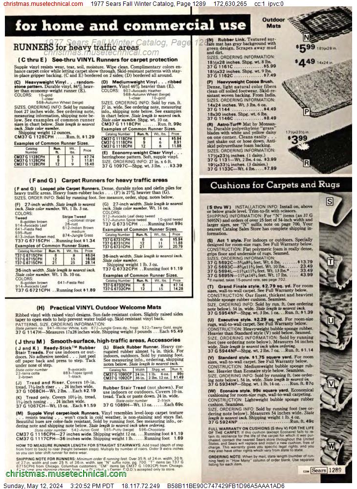 1977 Sears Fall Winter Catalog, Page 1289