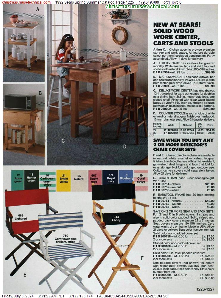 1992 Sears Spring Summer Catalog, Page 1225