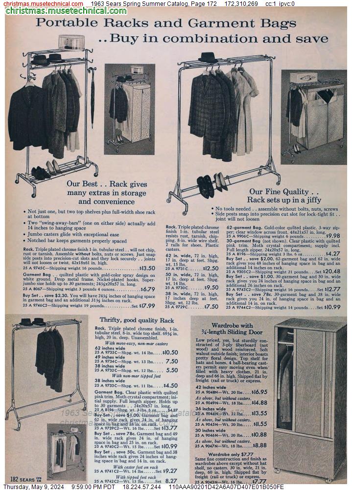 1963 Sears Spring Summer Catalog, Page 172