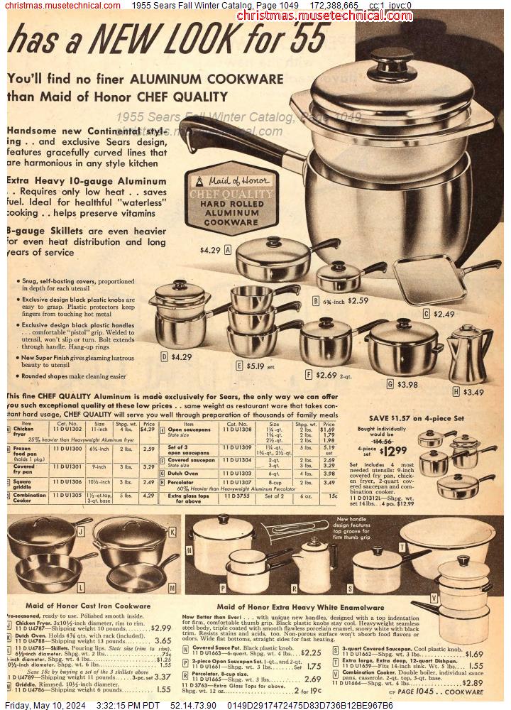 1955 Sears Fall Winter Catalog, Page 1049