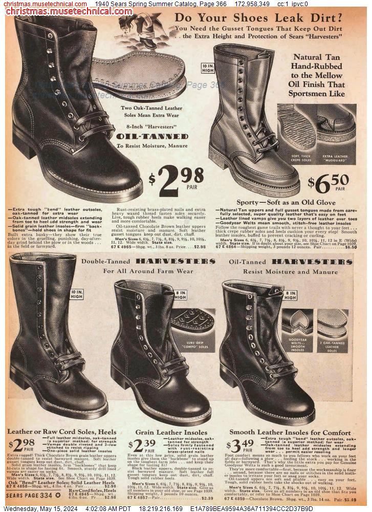 1940 Sears Spring Summer Catalog, Page 366