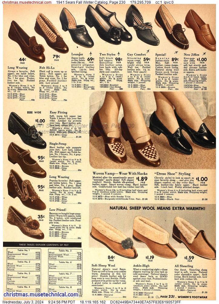 1941 Sears Fall Winter Catalog, Page 230