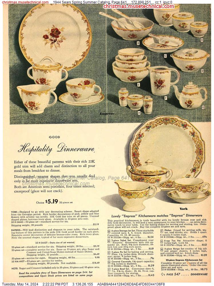 1944 Sears Spring Summer Catalog, Page 641