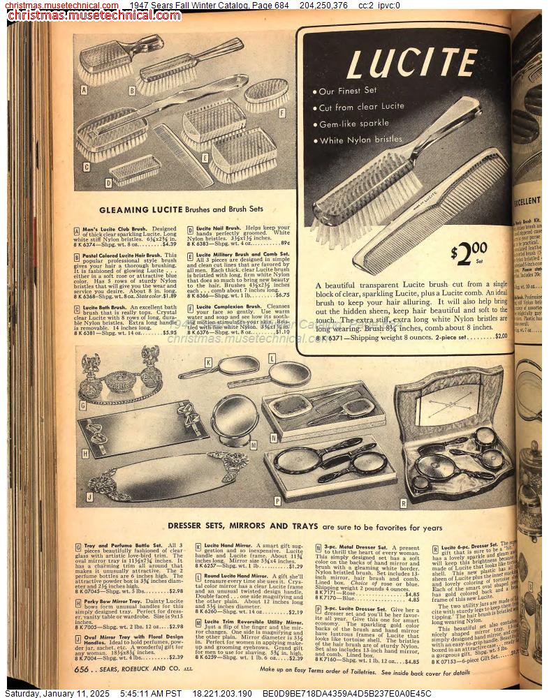 1947 Sears Fall Winter Catalog, Page 684