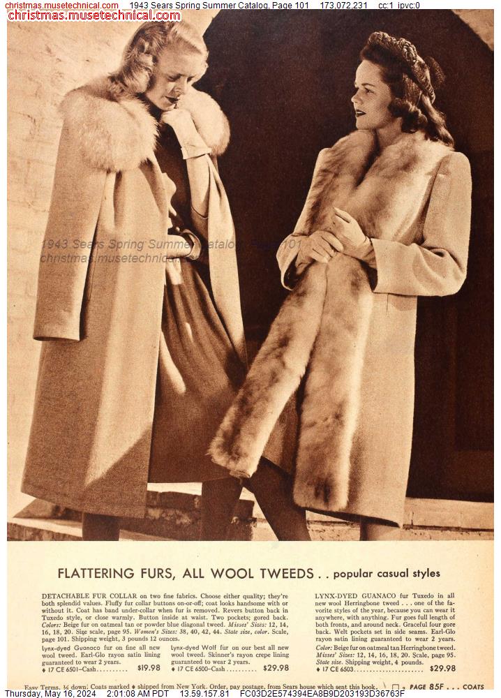 1943 Sears Spring Summer Catalog, Page 101