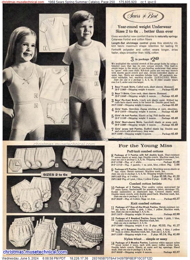 1968 Sears Spring Summer Catalog, Page 250
