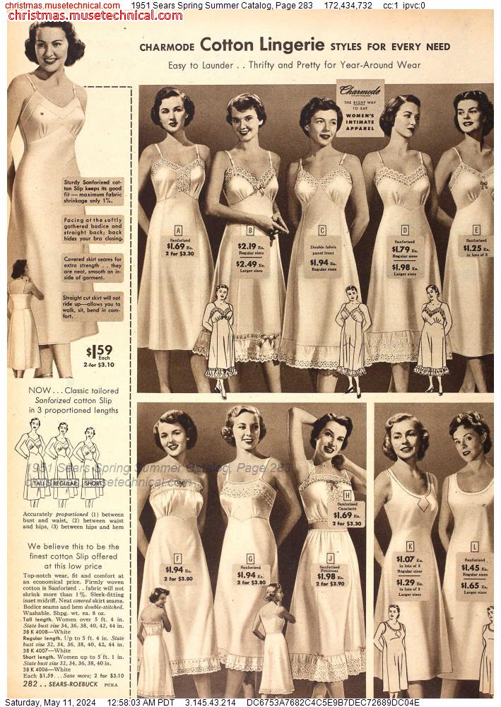 1951 Sears Spring Summer Catalog, Page 283