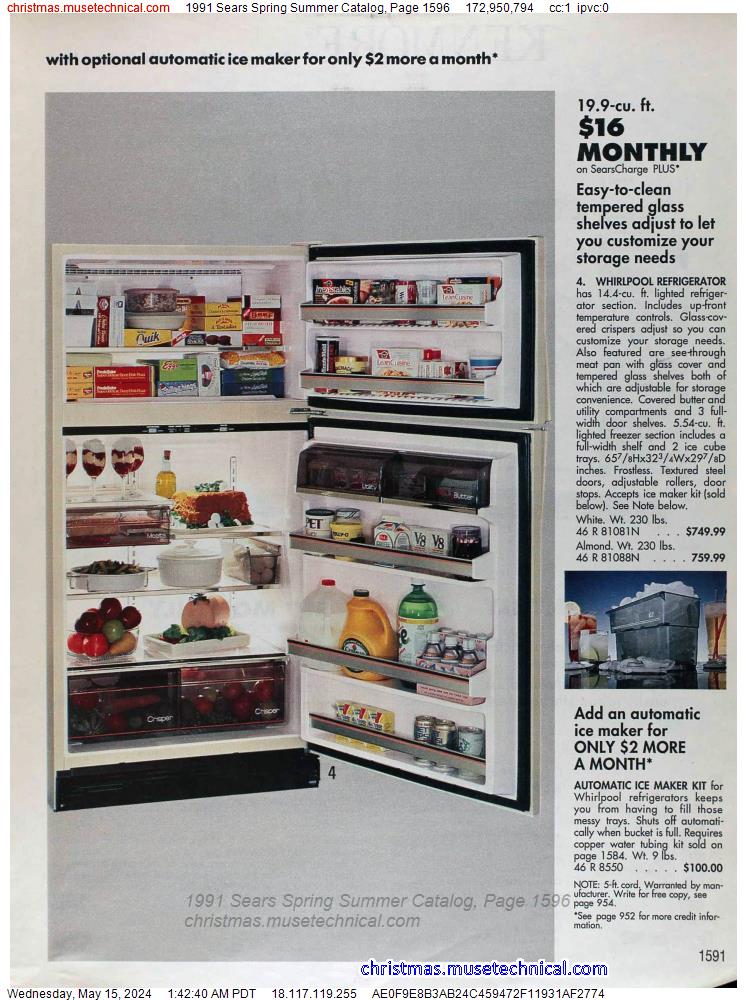 1991 Sears Spring Summer Catalog, Page 1596