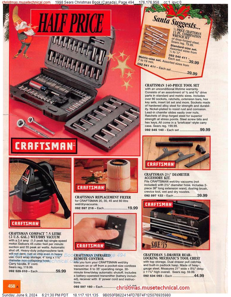 1998 Sears Christmas Book (Canada), Page 494