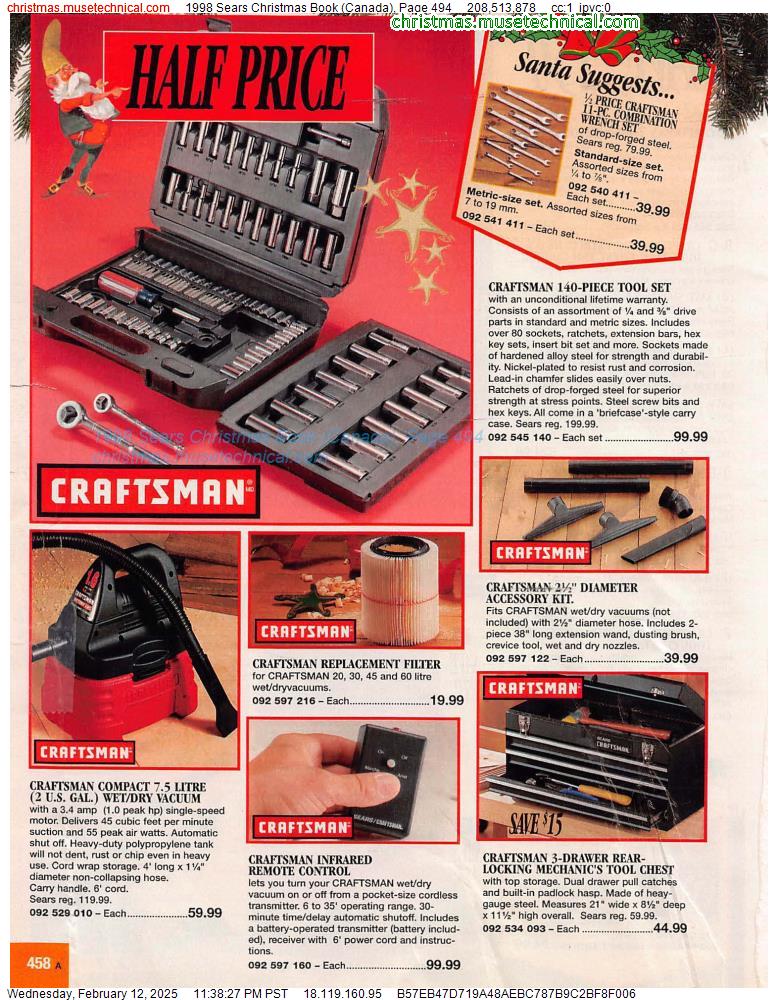 1998 Sears Christmas Book (Canada), Page 494