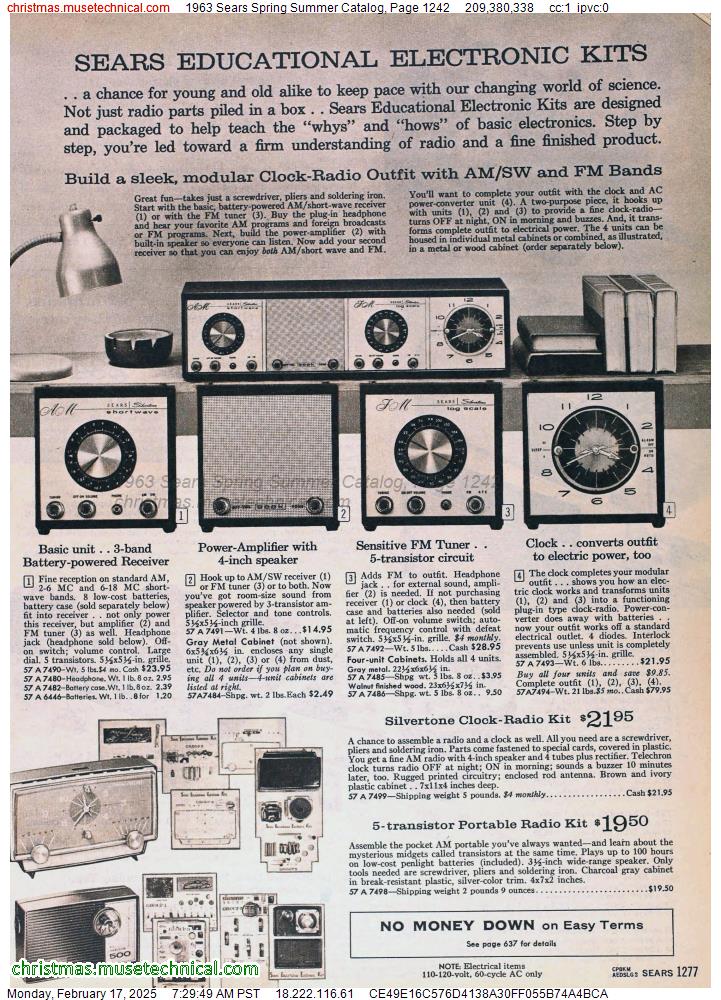 1963 Sears Spring Summer Catalog, Page 1242