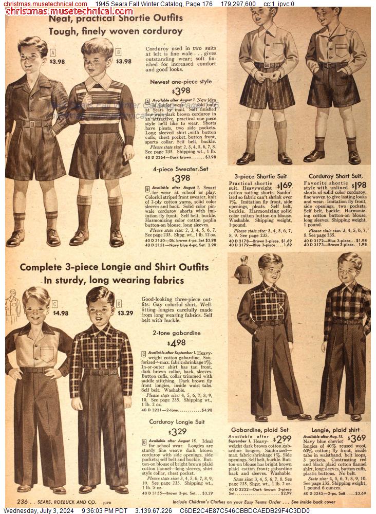 1945 Sears Fall Winter Catalog, Page 176