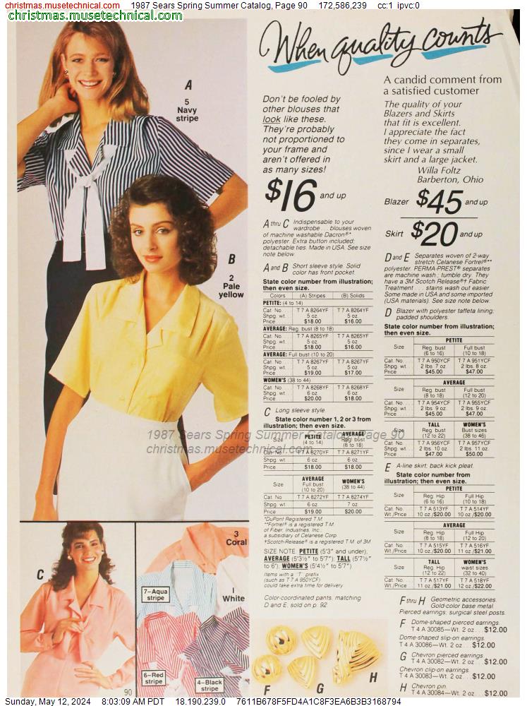 1987 Sears Spring Summer Catalog, Page 90