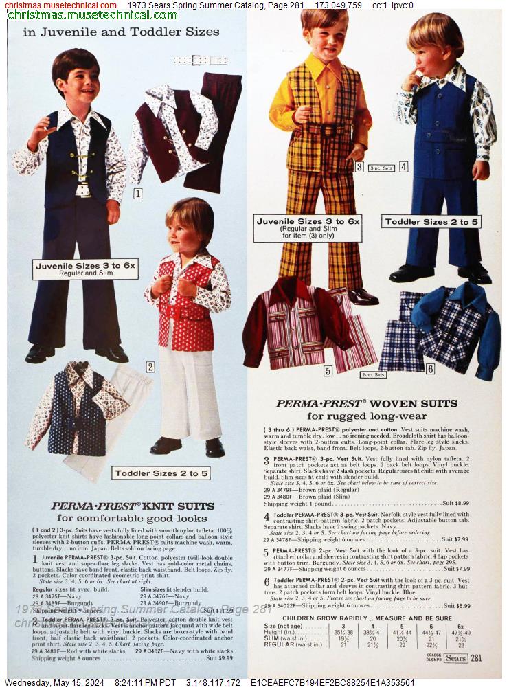 1973 Sears Spring Summer Catalog, Page 281