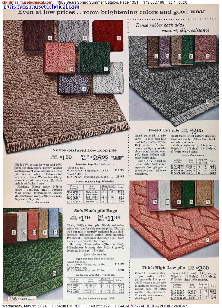 1963 Sears Spring Summer Catalog, Page 1351