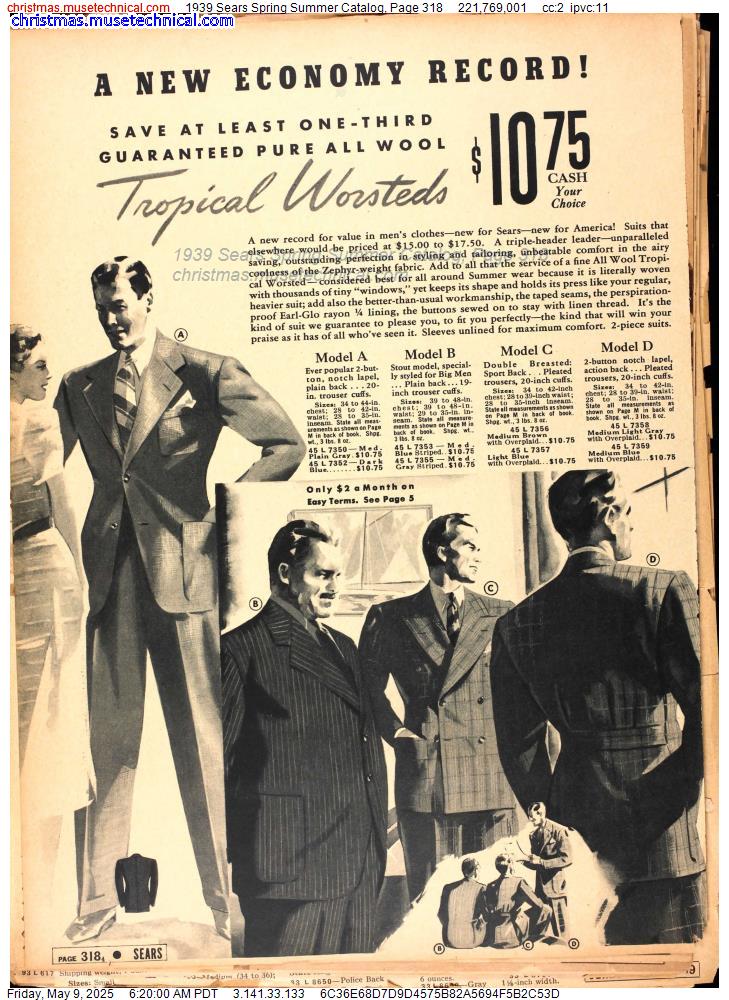 1939 Sears Spring Summer Catalog, Page 318