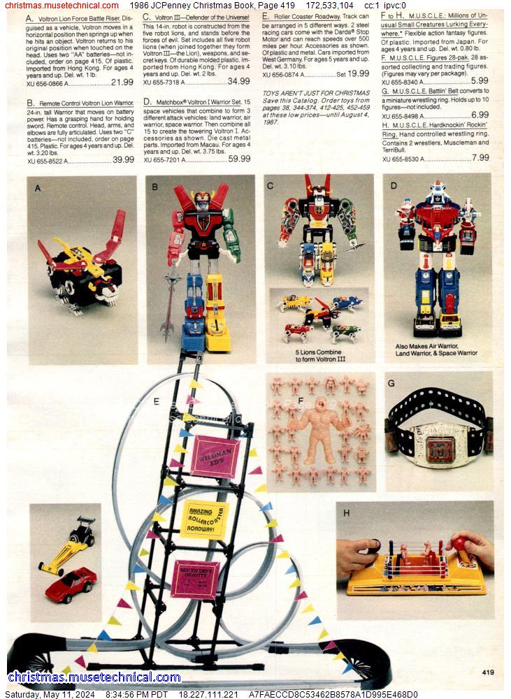 1986 JCPenney Christmas Book, Page 419