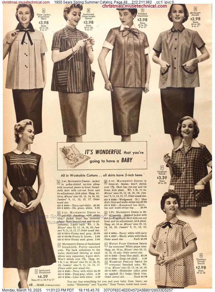 1955 Sears Spring Summer Catalog, Page 48