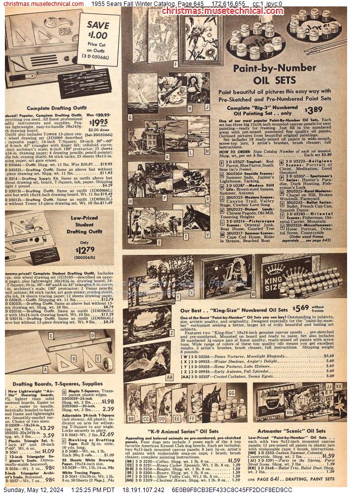 1955 Sears Fall Winter Catalog, Page 645