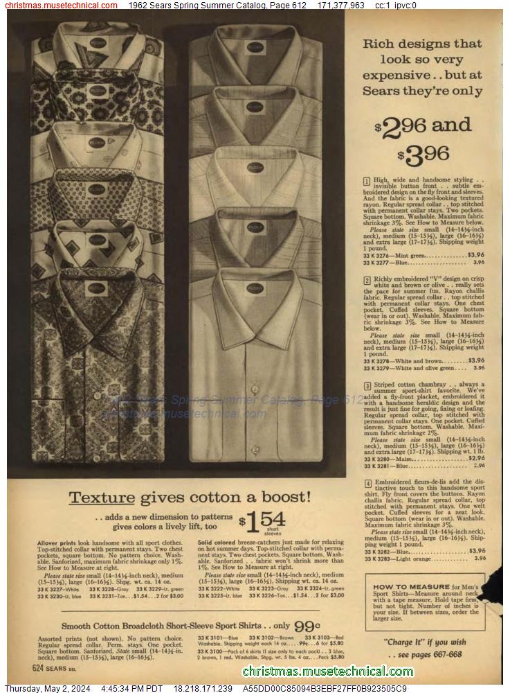 1962 Sears Spring Summer Catalog, Page 612