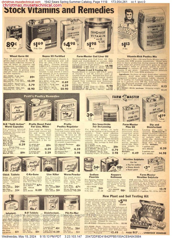 1942 Sears Spring Summer Catalog, Page 1118