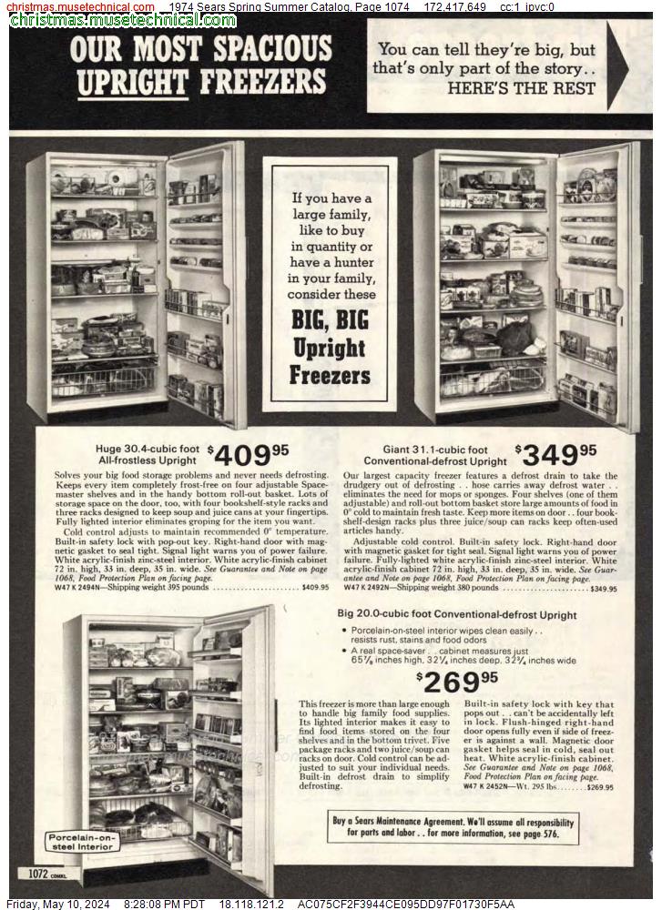 1974 Sears Spring Summer Catalog, Page 1074