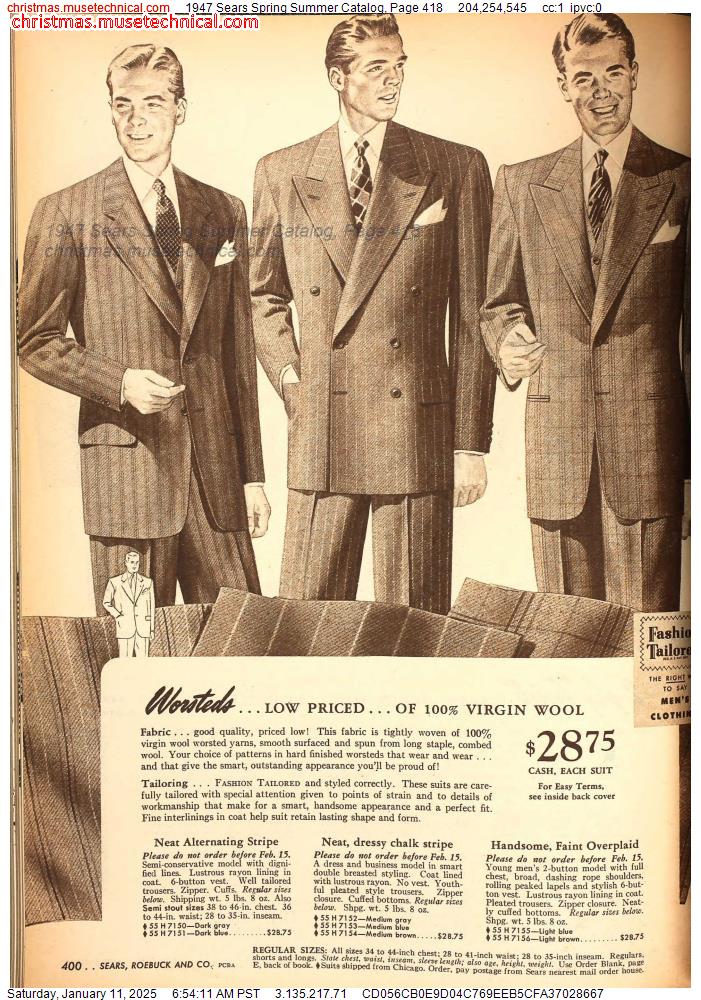 1947 Sears Spring Summer Catalog, Page 418