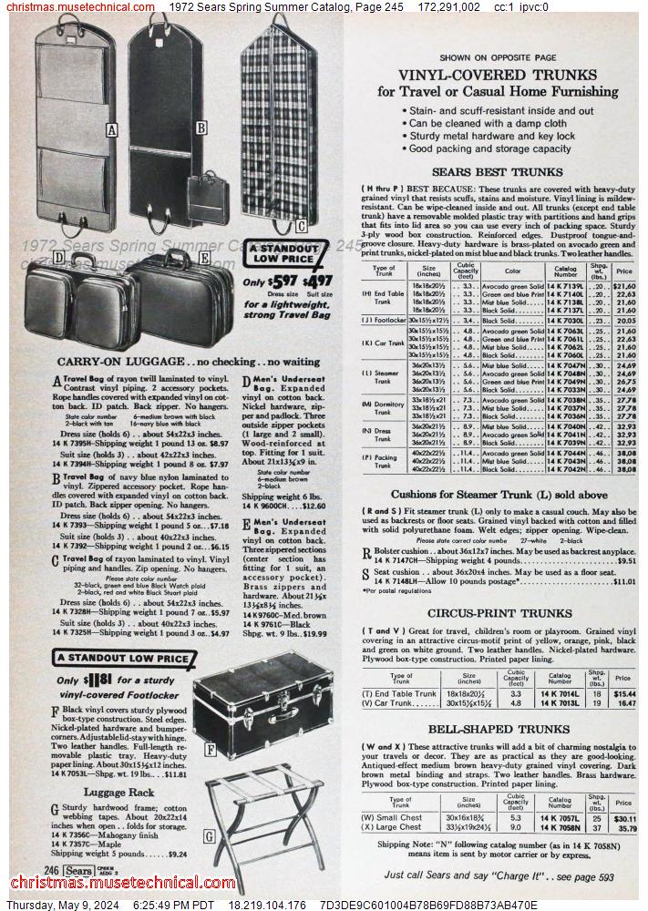 1972 Sears Spring Summer Catalog, Page 245