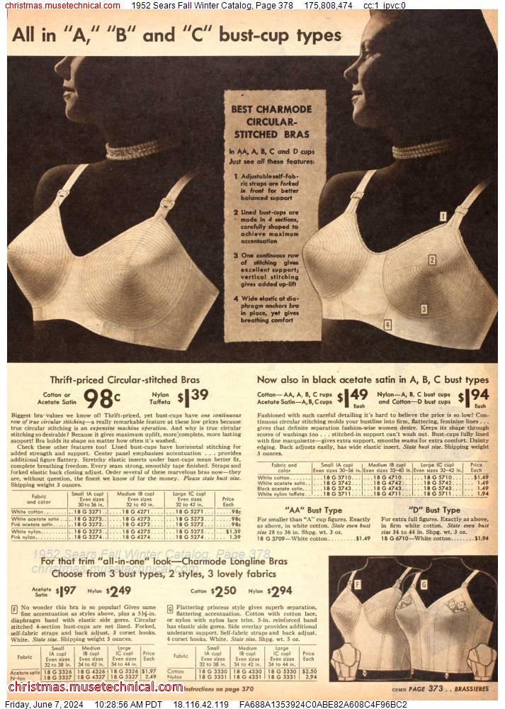 1952 Sears Fall Winter Catalog, Page 378