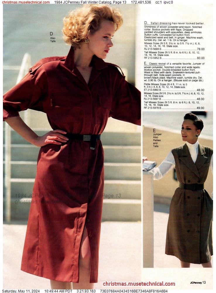 1984 JCPenney Fall Winter Catalog, Page 13