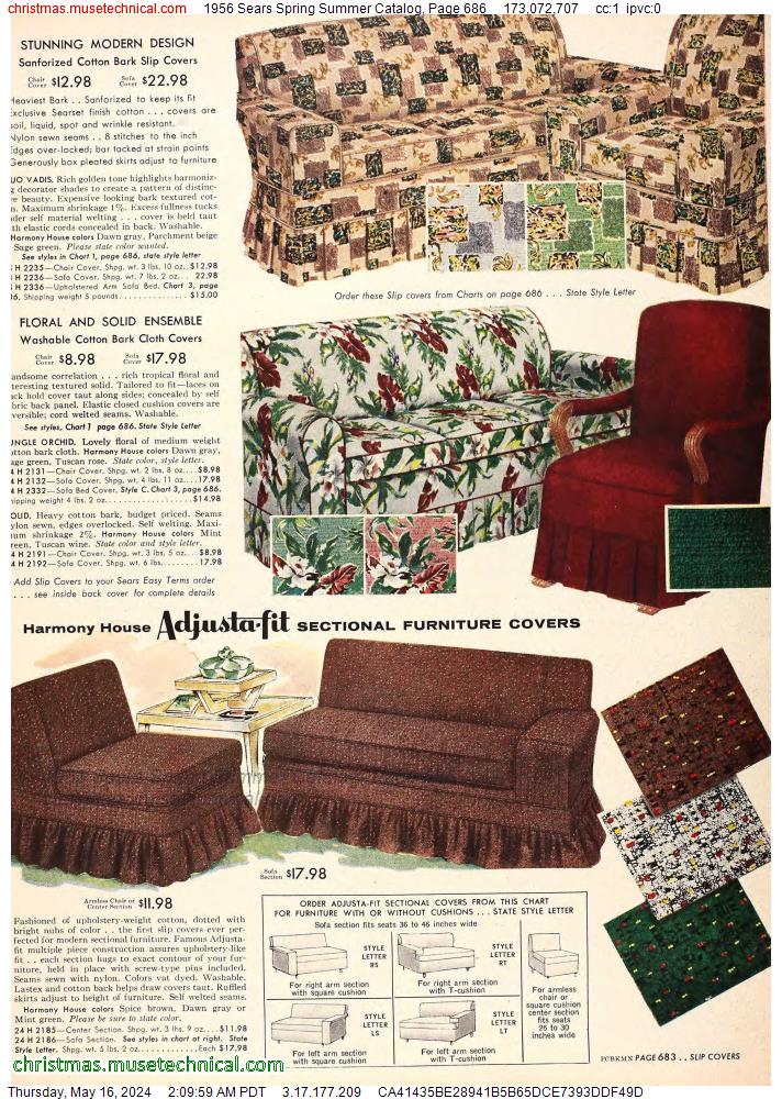 1956 Sears Spring Summer Catalog, Page 686