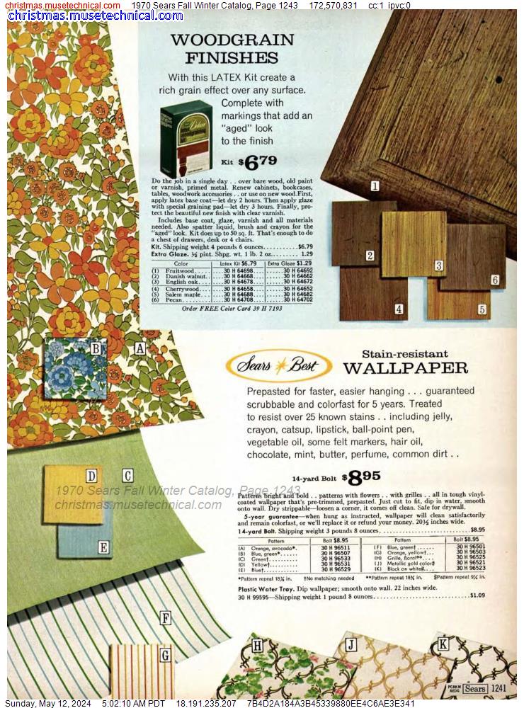 1970 Sears Fall Winter Catalog, Page 1243