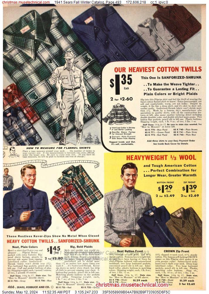 1941 Sears Fall Winter Catalog, Page 493