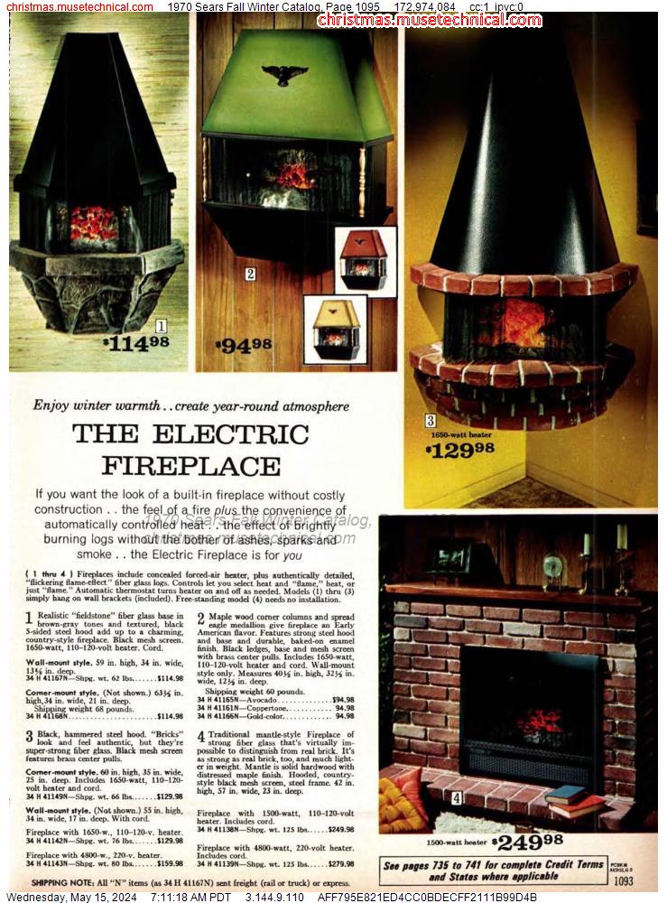 1970 Sears Fall Winter Catalog, Page 1095