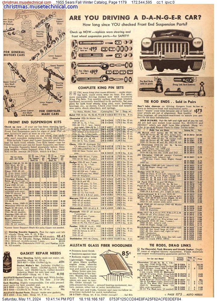 1955 Sears Fall Winter Catalog, Page 1179