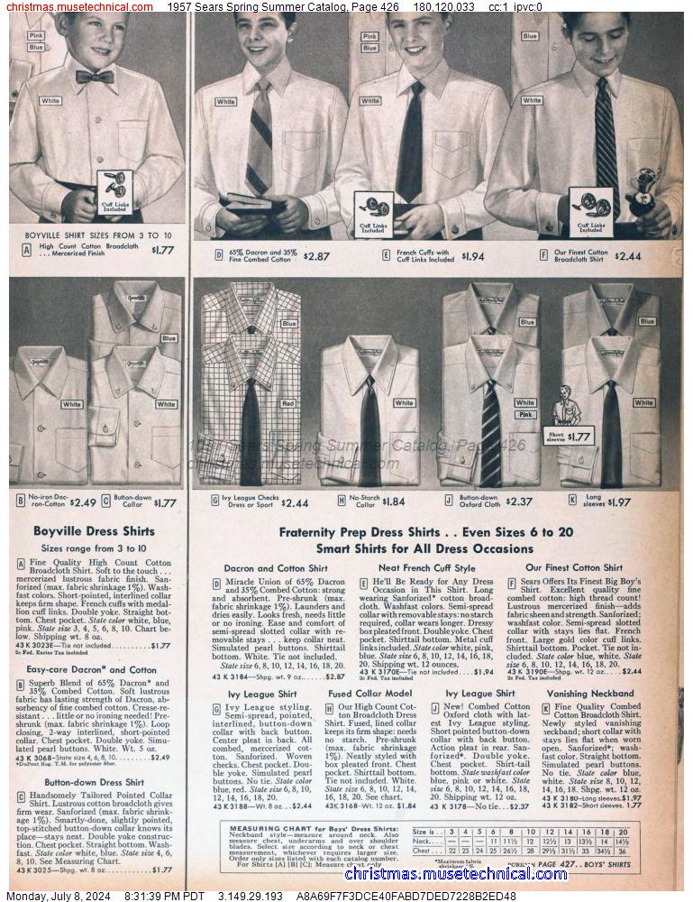 1957 Sears Spring Summer Catalog, Page 426