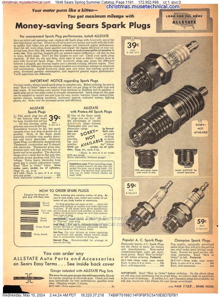 1946 Sears Spring Summer Catalog, Page 1191