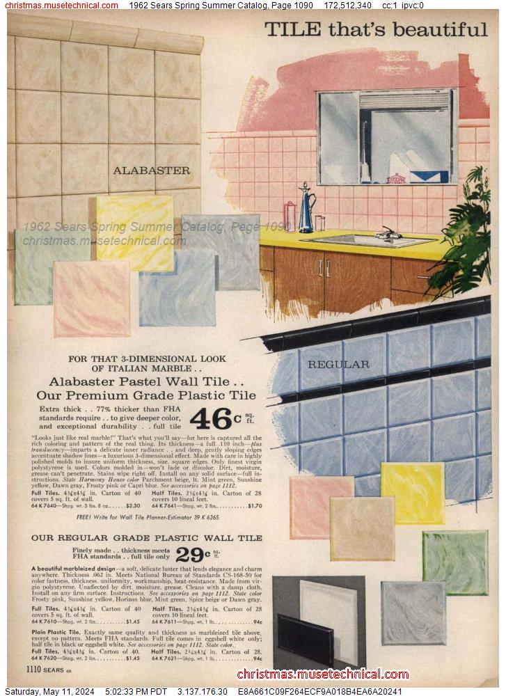1962 Sears Spring Summer Catalog, Page 1090