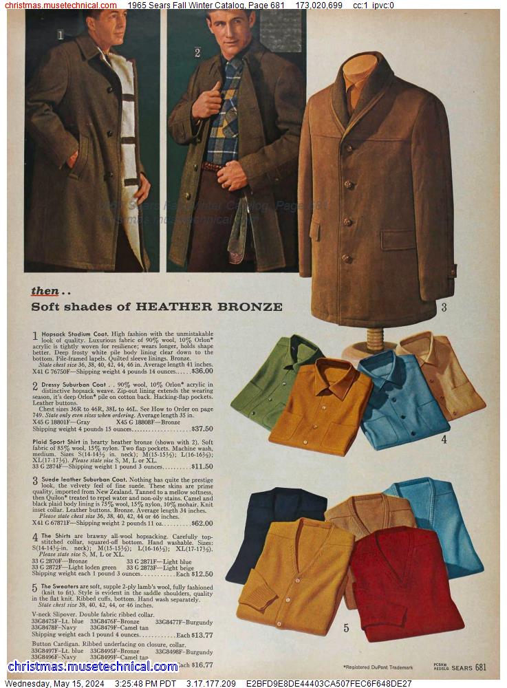 1965 Sears Fall Winter Catalog, Page 681