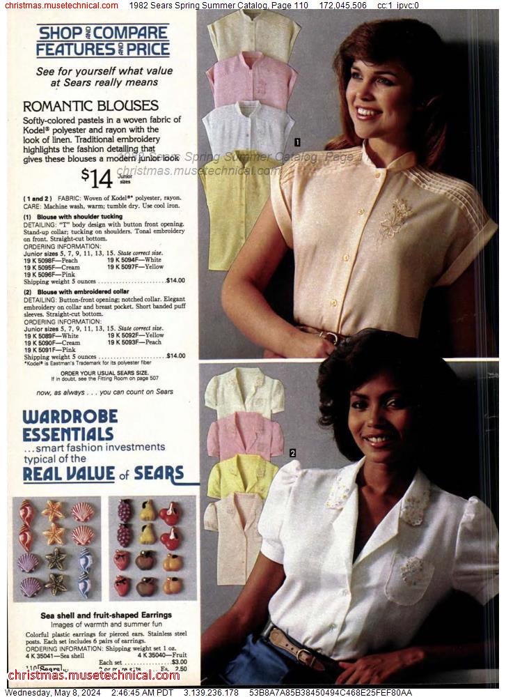 1982 Sears Spring Summer Catalog, Page 110