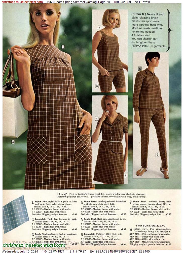 1968 Sears Spring Summer Catalog, Page 78
