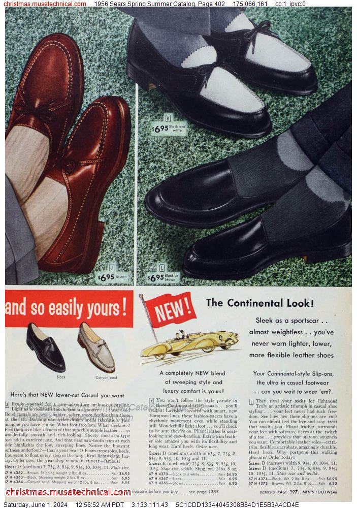 1956 Sears Spring Summer Catalog, Page 402