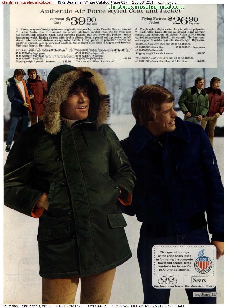 1972 Sears Fall Winter Catalog, Page 627