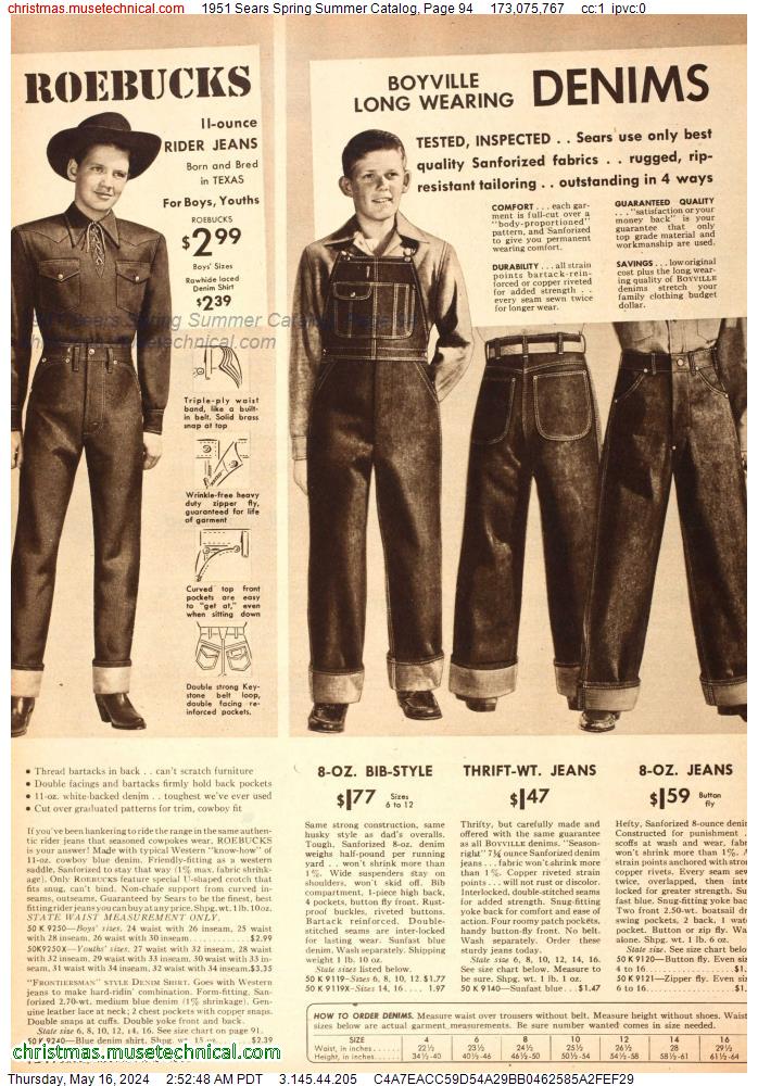 1951 Sears Spring Summer Catalog, Page 94