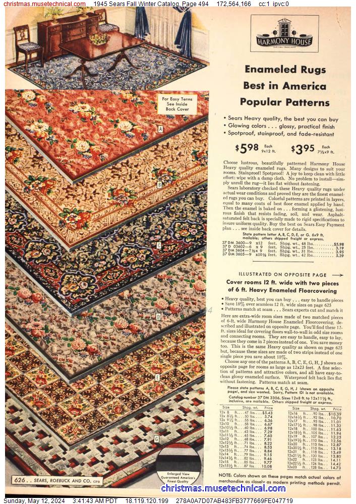 1945 Sears Fall Winter Catalog, Page 494