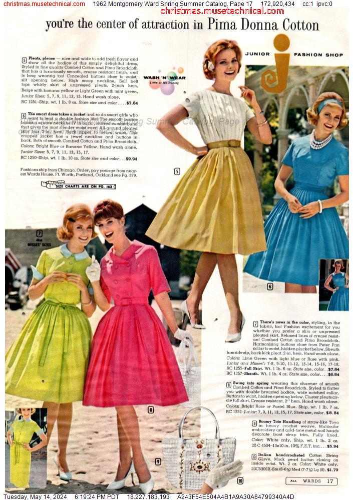 1962 Montgomery Ward Spring Summer Catalog, Page 17