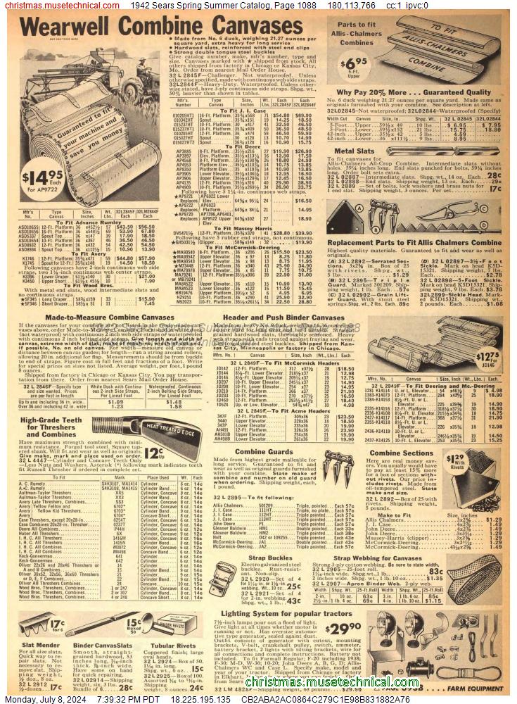 1942 Sears Spring Summer Catalog, Page 1088