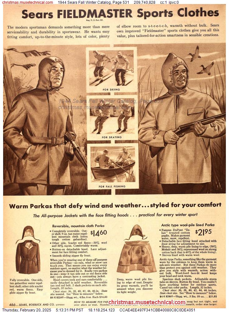 1944 Sears Fall Winter Catalog, Page 531