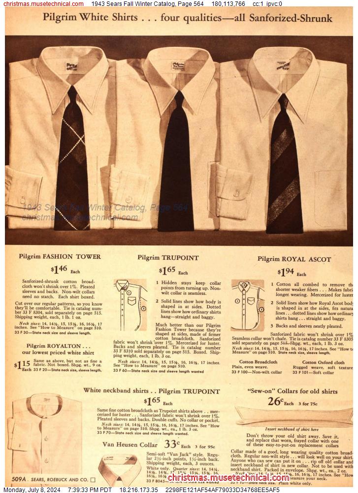1943 Sears Fall Winter Catalog, Page 564