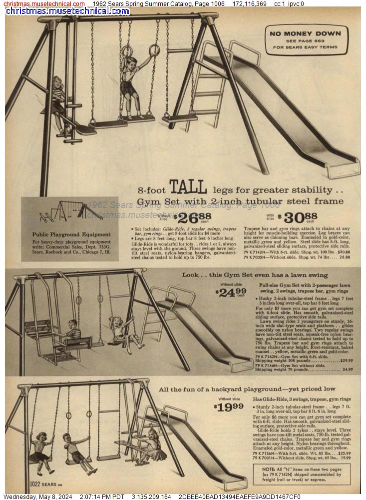1962 Sears Spring Summer Catalog, Page 1006